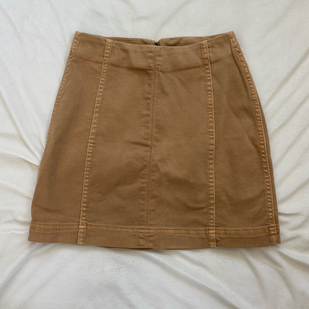 wild fable Tan Panel Mini Skirt